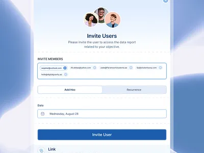 Invite User | Pop up design invite user popup ui design