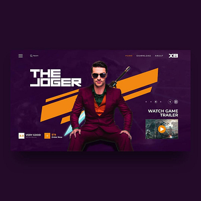 The Joger Landing Page branding landing page movie page ui ux