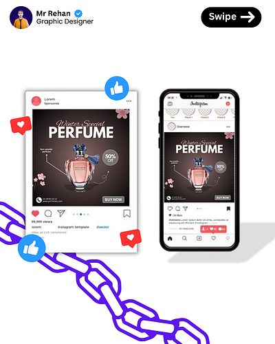 Perfume ad post design ad post creativity graphic design graphic designer post postdesign social media social media marketing socialmedia post