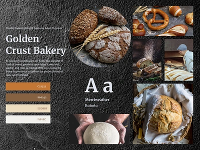 Moodboard for Golden Crust Bakery bakery cook figma graphic design moodboard ui ux