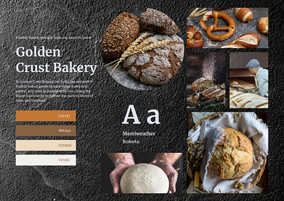 Moodboard for Golden Crust Bakery bakery cook figma graphic design moodboard ui ux