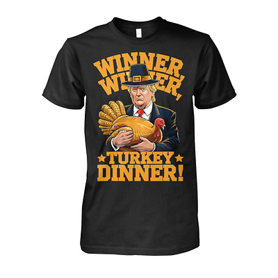 Winner Winner Turkey Dinner Shirt design illustration