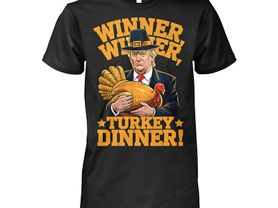 Winner Winner Turkey Dinner Shirt design illustration