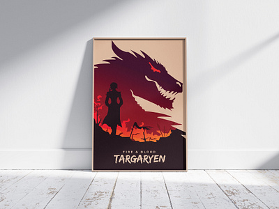 Targaryen: Fire & Blood Minimalist Poster filmposter illustration minimimalist movie poster