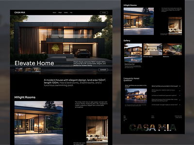 CASA MIA - Real Estate Landing Page home landing page landing page layout swiss real estate swiss design ui