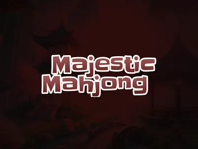 Mahjong Game Logo branding game ui gaming graphic design logo mahjong typography