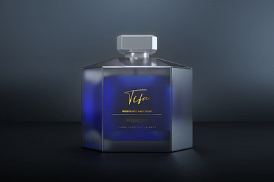 Perfume Mockup blue