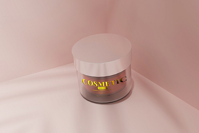 Cosmetic Cream Mockup gold pink