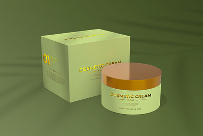 Cosmetic Cream Mockup gold