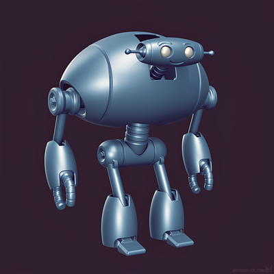 Robot 3D character model 3d 3d character modeler 3d modeler metin seven robot sci fi science fiction scifi