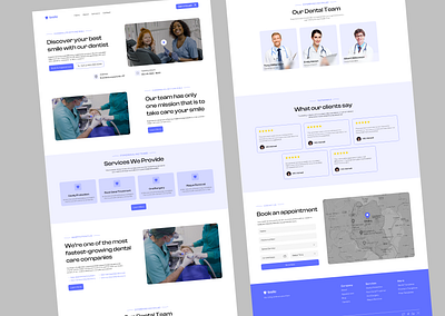 Dentalcare website design daly ui dentalcare design healthcare ui ux