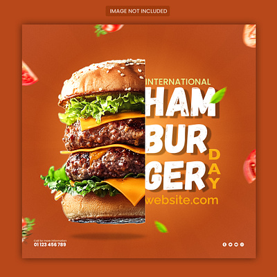 Burger Social Media Post Design 🍔 branding graphic design