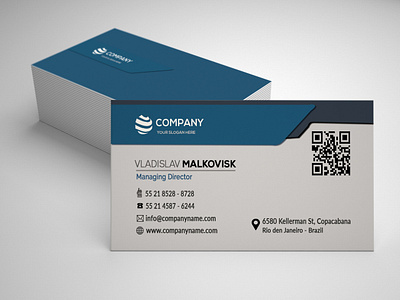 Minimal business card graphic design