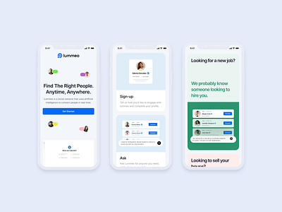 Website Design for Lummeo AI ai artificial intelligence branding chat ai design illustration product design startup website ui