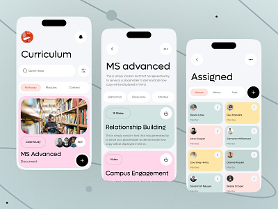 Advanced Learning Platform casestudyintegration curriculumdesign edtech educationapp figmadesign interactivelearning mentormentee minimaldesign mobileuiux userexperience