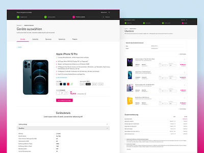 Telekom interface ux website design