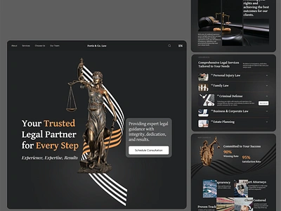 Landing Page Law Firm company corporate design landingpage lawfirm ui uidesign webdesign