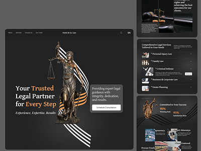 Landing Page Law Firm company corporate design landingpage lawfirm ui uidesign webdesign