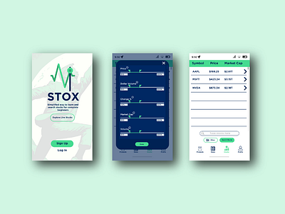 Stox: Live Stocks app design finance live stocks persona stocks ui ux web design