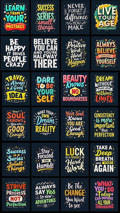 Motivational Quat and Typography design 💎 graphic design