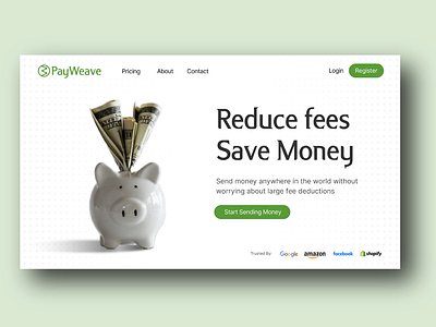 PayWeave: Saving money of freelancers fee reduction freelancers money payweave sales copy save fee save money ui ux website design