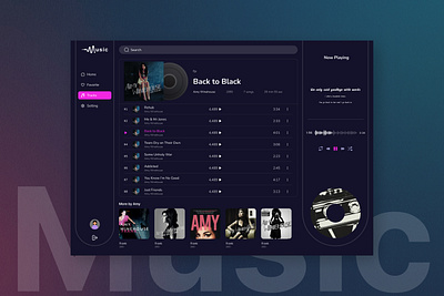 Music Player - Daily Ui #9 dark mode design dribble interfacedesign music player ui uiuxdesign