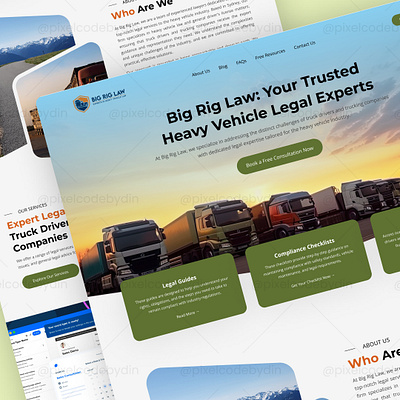 🚛 Big Rig Law - Website Design appinterface bigriglaw cleandesign design designthinking sydney law firm ui uidesign uiuxdesign userexperience userfriendlydesign userinterface uxdesign webdesign websitedesign