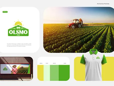 OLSMO FARMS LOGO agriculture animal branding design farmland farms graphic design green illustration landscape logo plant typography vector
