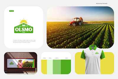 OLSMO FARMS LOGO agriculture animal branding design farmland farms graphic design green illustration landscape logo plant typography vector