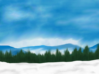 Snow Landscape illustration mountain snow