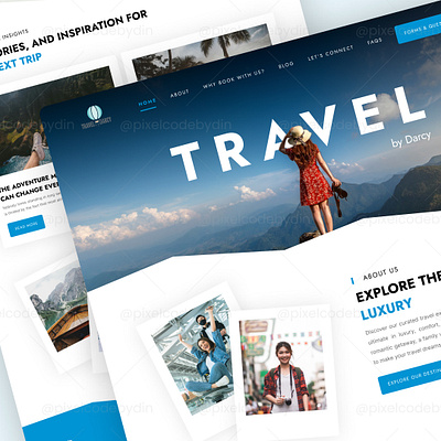 ✈️ Travel by Darcy - Website Design cleandesign design ui uidesign uiuxdesign userexperience userfriendly userinterface uxdesign webdesign websitedesign