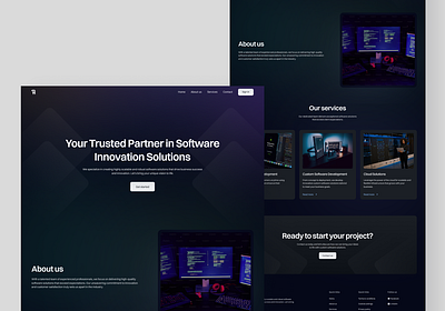 Tech Landing Page web design