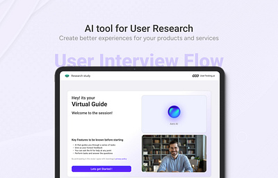 AI Research Tool UI ai ai chat ai interview ai research ai usability testing ai user research chat bot clean design minimal design modern web design ui ui testing ux web web ui