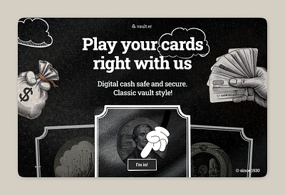 Secure your digital asset with "Vault.er"! design minimal ui ux web