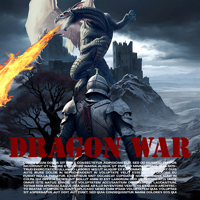 Dragon War Poster graphic design photoshop poster social media