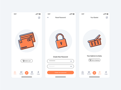 "Set a strong password to protect your account." mobile app ui ui kit user interface ux uxui design