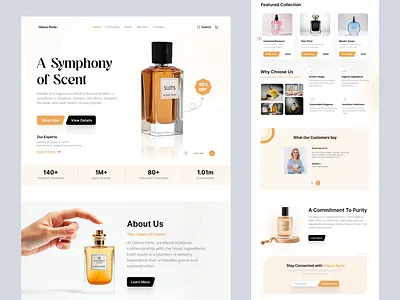 Perfume Landing Page Design designinspiration landing page perfume landing page perfume website design ui uidesign ux web design