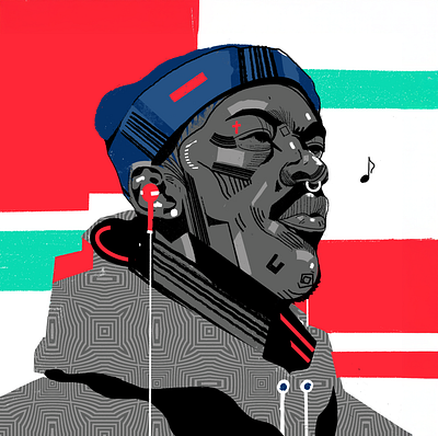 Music character design editorial illustration editorial portrait illustration illustrator music people portrait portrait illustration procreate