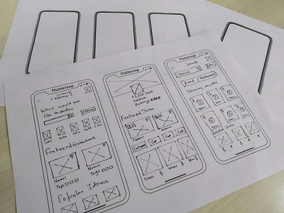 Pencil Sketch ui ux