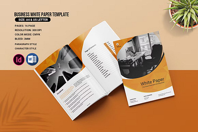 Business White Paper Template agency annual report bifold brochure business business brochure business white paper clean company brochure company profile corporate corporate brcohure creative finance indesign template minimal modern ms word multipurpose brochure promotional proposal