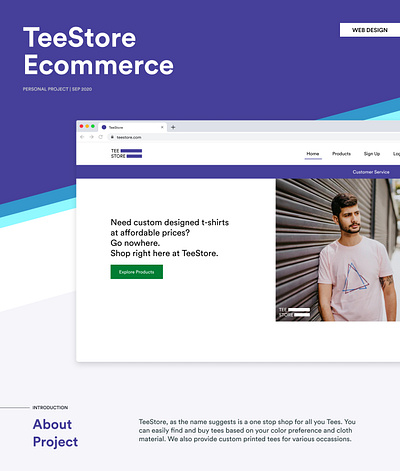 TeeStore Case Study branding case study design figma figmadesign illustration logo ui uidesign ux design uxdesign webdesign