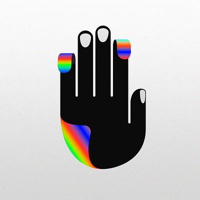 Rainbow Hand anathomy body hand hand illustration holographic illustration minimalistic rainbow hand rainbow illustration vector art vector illustration