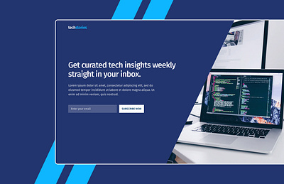 TechStories NewsLetter Landing Page blog branding design figma figmadesign illustration logo newsletter ui uidesign uxdesign web webdesign