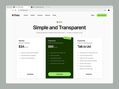 Pricing page