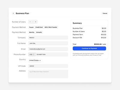 Payment modal exploration - Light & Dark Mode 3d checkout cleanui dark mode dashboard designsystem designtools light mode minimalui modoui payment productdesign prototype responsivedesign ui uiuxdesign webapp