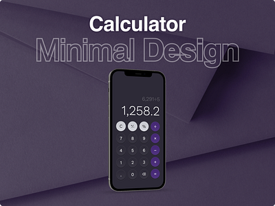 Minimal and Modern Calculator App Design 3d buttons app design appdesign appinterface calculator design da dailyui design intuitive interface minimal ui mobile app design modern design purple palette soft shadows ui uidesign user interface ux design uxdesign