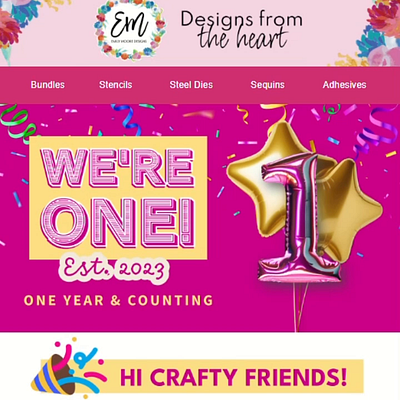 Celebrating 1 year in Business Emily Moore Designs - Promotions branding design designer graphic design layout design ui