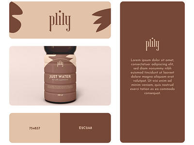 Plily awesome branding design drink graphic design logo minimalist packaging packaging design vector