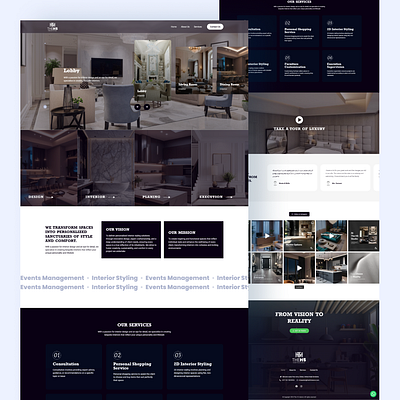 Interior Design Company Website business website design elementor figma meheraj ui ux web design web desing web development wordpress