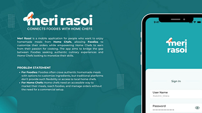 Meri Rasoi Mobile Application-Product Deck branding design mobile app design ui ui design ux uxdesign